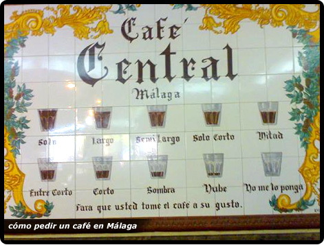 como pedir un cafe en malaga
