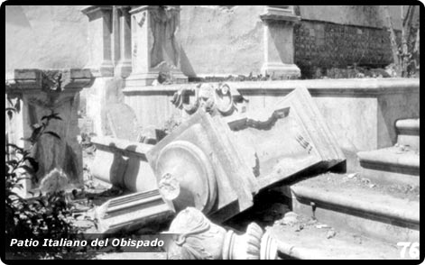 Patio Italiano del Obispado en la quema de 1931