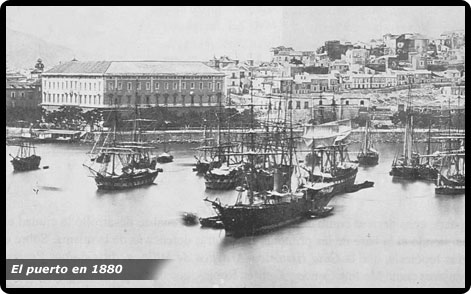 el puerto en 1880